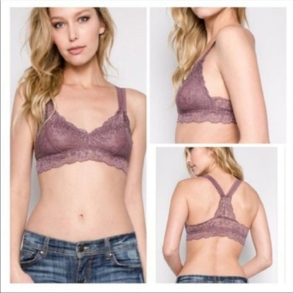 Lace Racerback Bralette Pink or Dusty Purple Boho - Picture 2 of 4